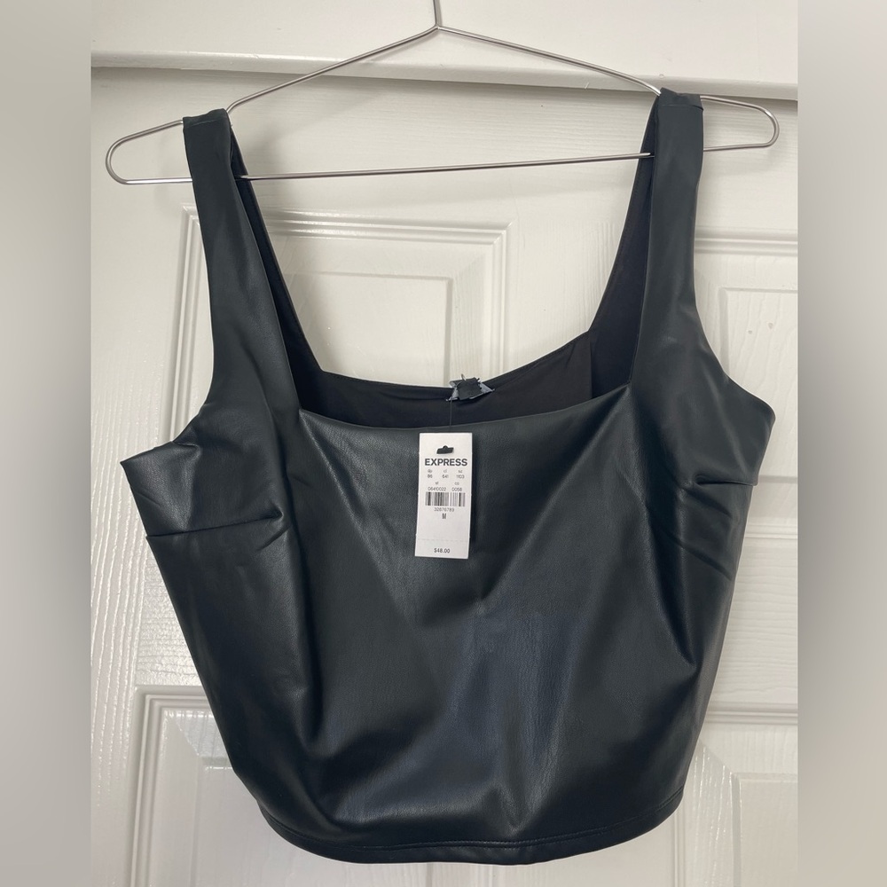 Express faux leather cut off